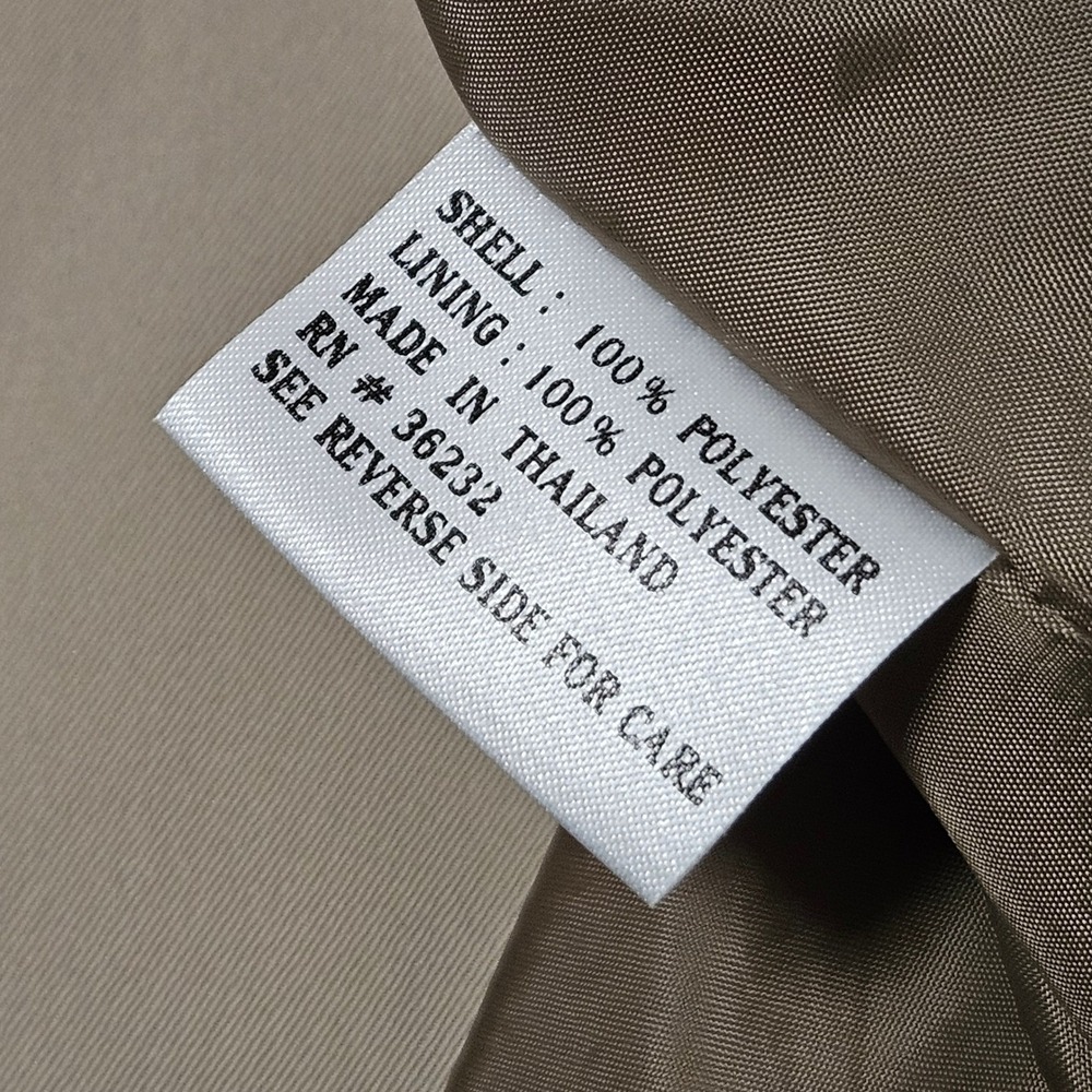 Gallery Women's Beige Hooded Long Trench Coat Double Breasted Size 14 - Picture 8 of 9
